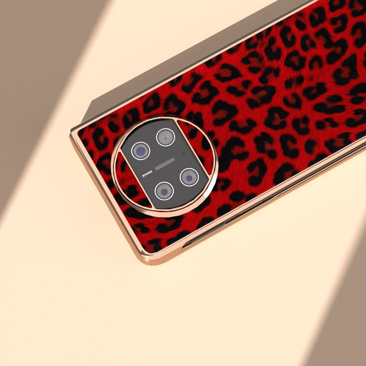 For Huawei Mate X3 Nano Plating Leopard Print Phone Case