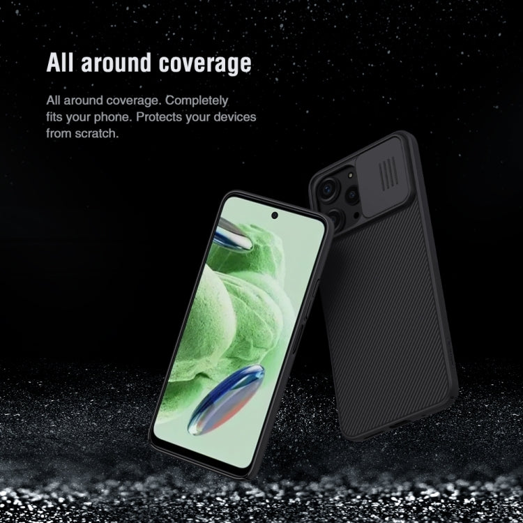 For Xiaomi Redmi 12 4G / Note 12R 5G NILLKIN Black Mirror Series Camshield PC Phone Case