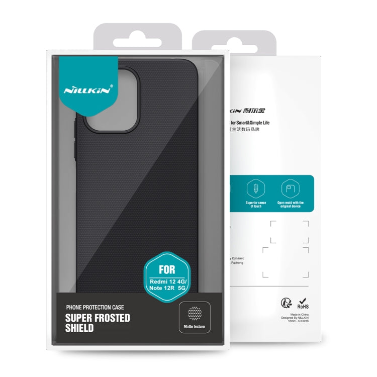 For Xiaomi Redmi 12 4G / Note 12R 5G NILLKIN Frosted Shield Pro PC + TPU Phone Case