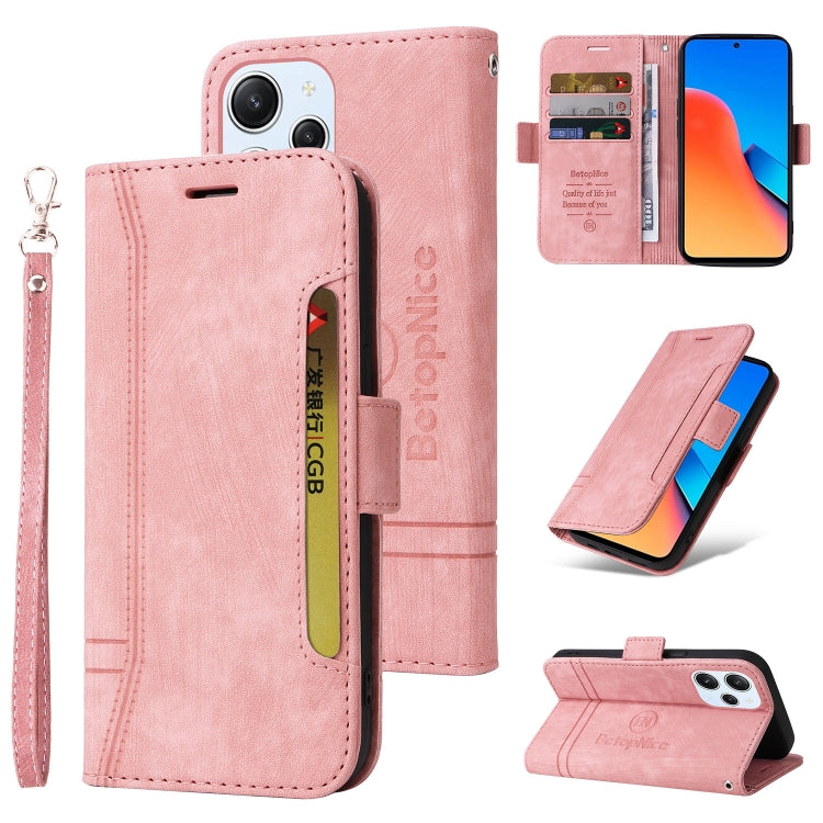 For Xiaomi Redmi 12 4G BETOPNICE Dual-side Buckle Leather Phone Case