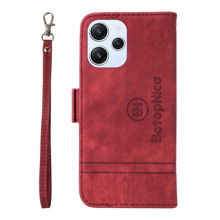 For Xiaomi Redmi 12 4G BETOPNICE Dual-side Buckle Leather Phone Case