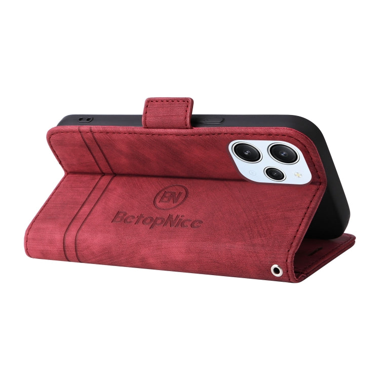 For Xiaomi Redmi 12 4G BETOPNICE Dual-side Buckle Leather Phone Case