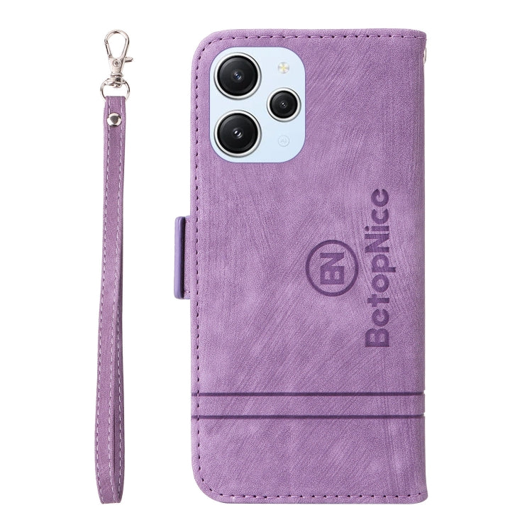 For Xiaomi Redmi 12 4G BETOPNICE Dual-side Buckle Leather Phone Case