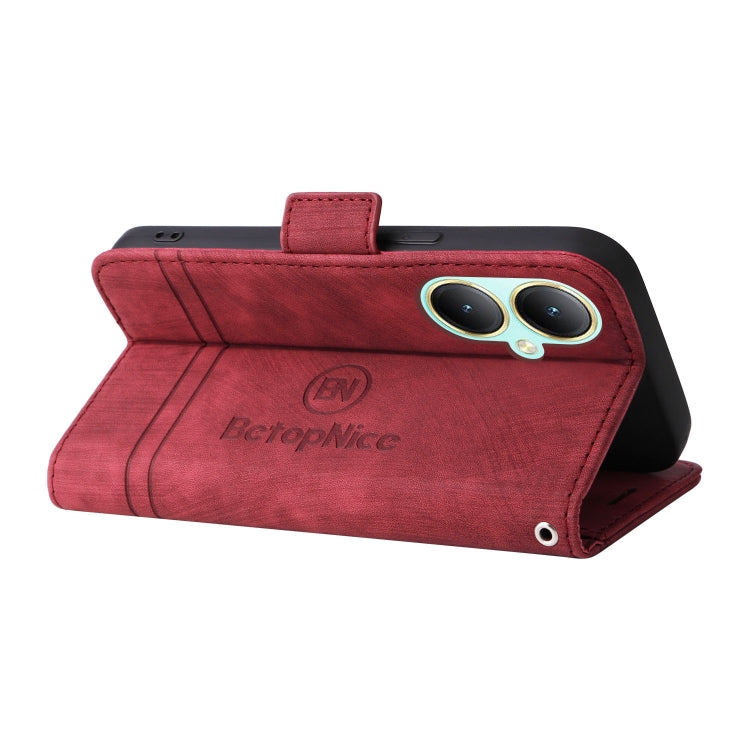 For vivo Y35+ BETOPNICE Dual-side Buckle Leather Phone Case