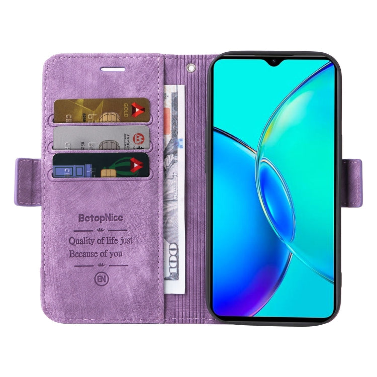 For vivo Y35+ BETOPNICE Dual-side Buckle Leather Phone Case