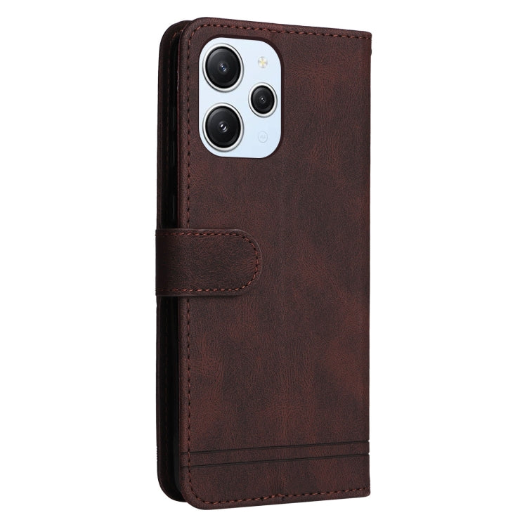 For Xiaomi Redmi 12 4G Skin Feel Life Tree Metal Button Leather Phone Case