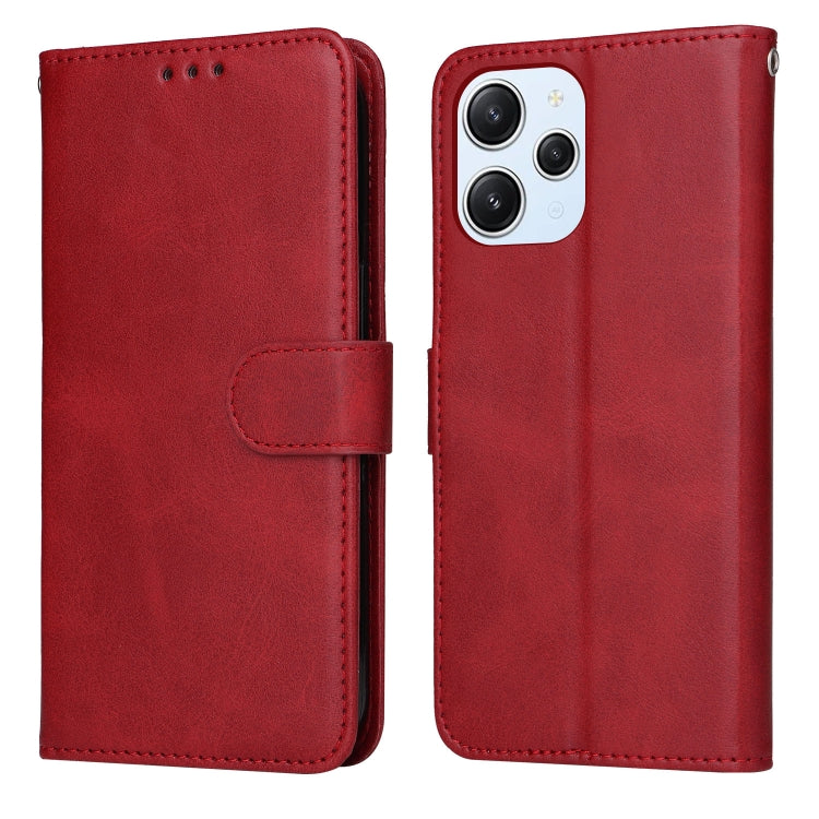 For Xiaomi Redmi 12 4G Classic Calf Texture Flip Leather Phone Case