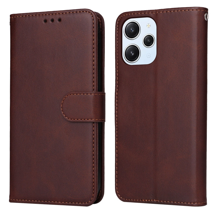 For Xiaomi Redmi 12 4G Classic Calf Texture Flip Leather Phone Case
