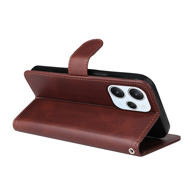 For Xiaomi Redmi 12 4G Classic Calf Texture Flip Leather Phone Case