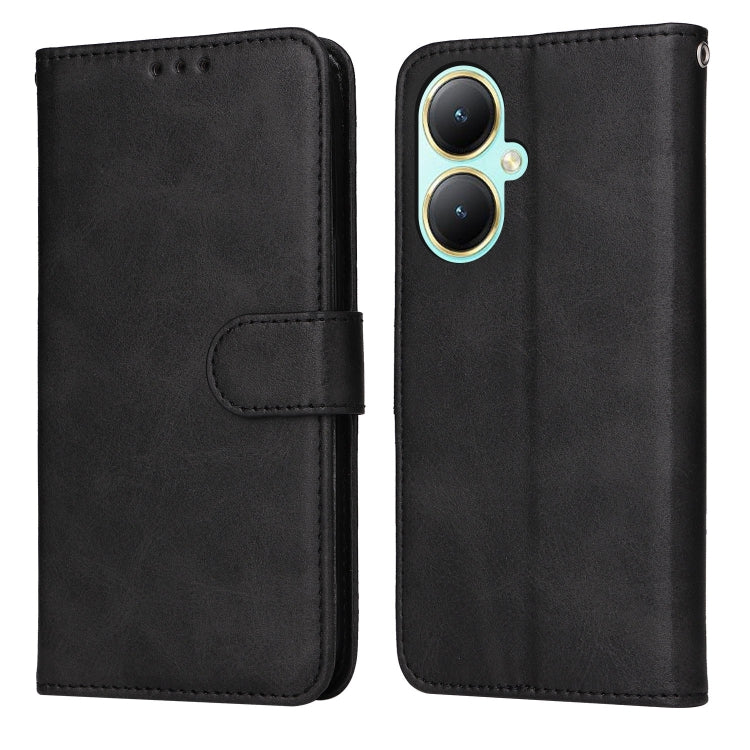 For vivo Y35+ Classic Calf Texture Flip Leather Phone Case