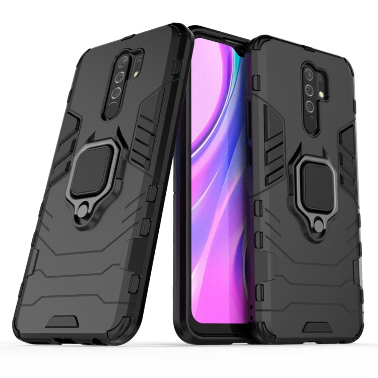 For Xiaomi Redmi 9 Shockproof PC + TPU Protective Case with Magnetic Ring Holder