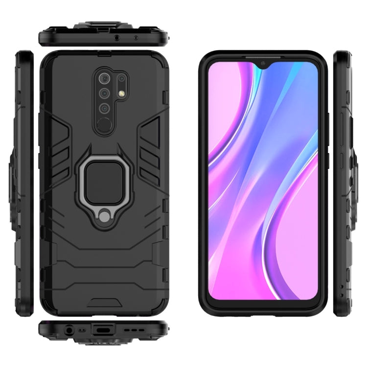 For Xiaomi Redmi 9 Shockproof PC + TPU Protective Case with Magnetic Ring Holder