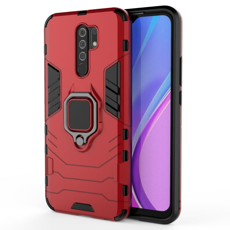 For Xiaomi Redmi 9 Shockproof PC + TPU Protective Case with Magnetic Ring Holder