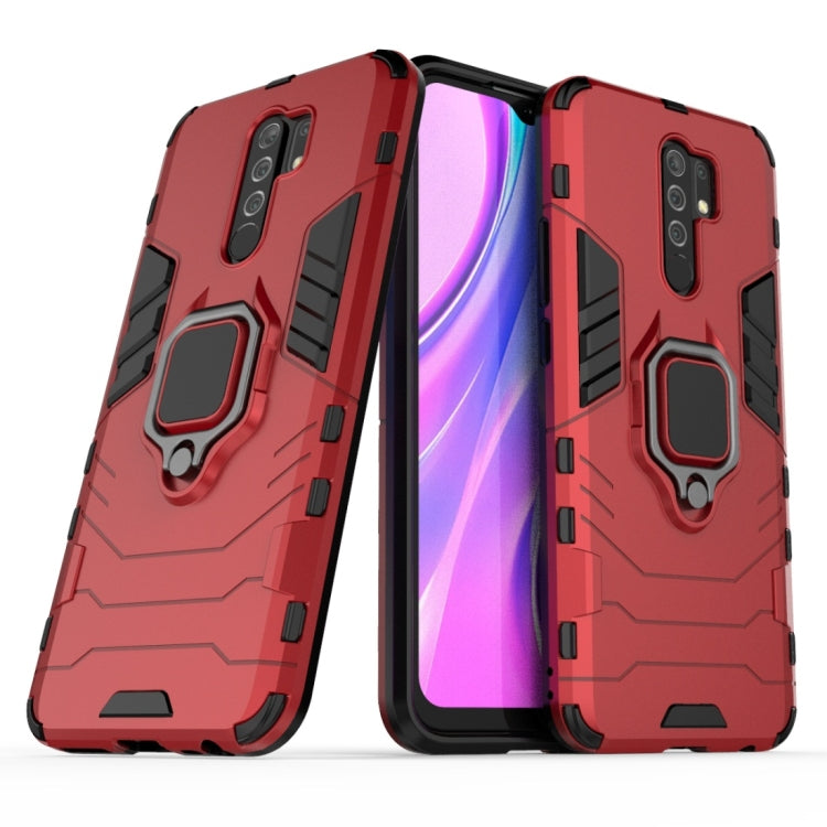 For Xiaomi Redmi 9 Shockproof PC + TPU Protective Case with Magnetic Ring Holder