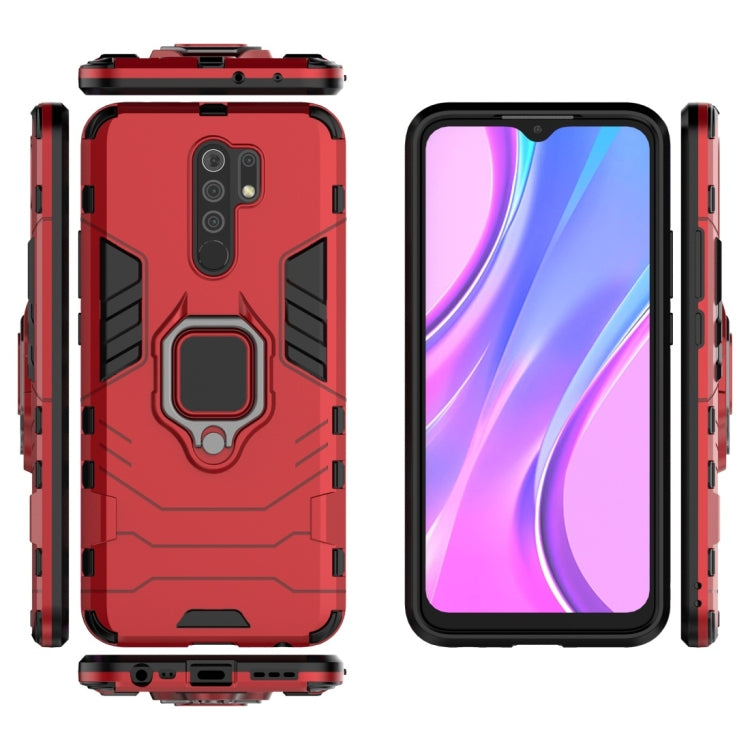 For Xiaomi Redmi 9 Shockproof PC + TPU Protective Case with Magnetic Ring Holder