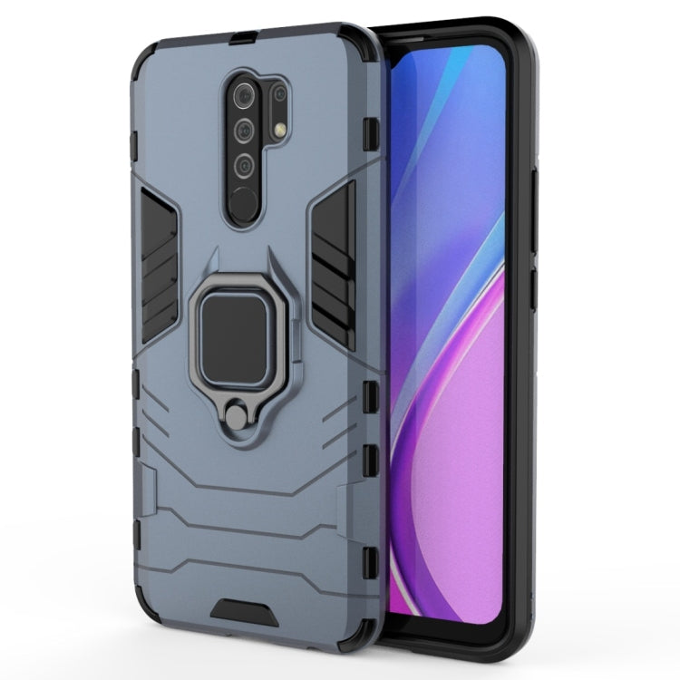 For Xiaomi Redmi 9 Shockproof PC + TPU Protective Case with Magnetic Ring Holder