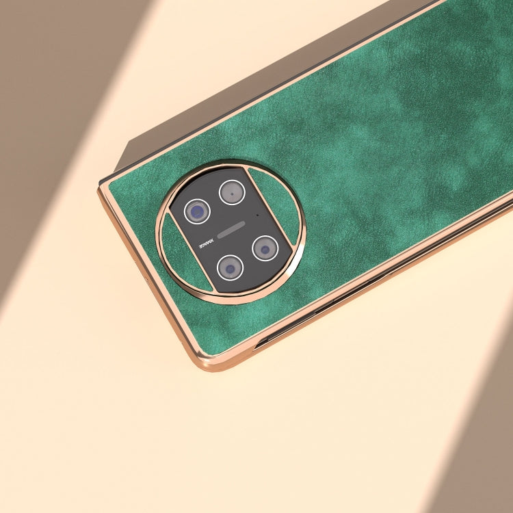 For Huawei Mate X3 Nano Plating Morocco Texture PU Phone Case