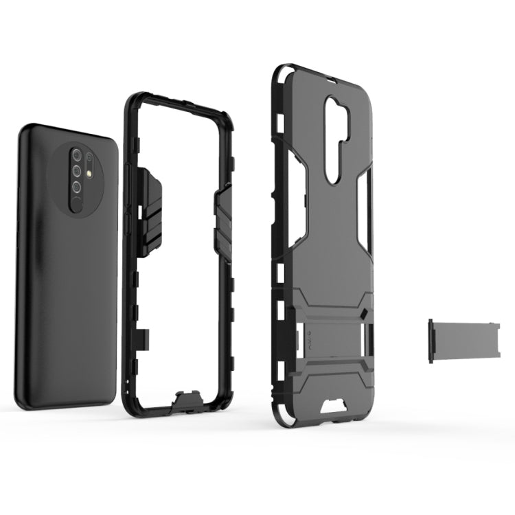 For Xiaomi Redmi 9 PC + TPU Shockproof Protective Case with Invisible Holder