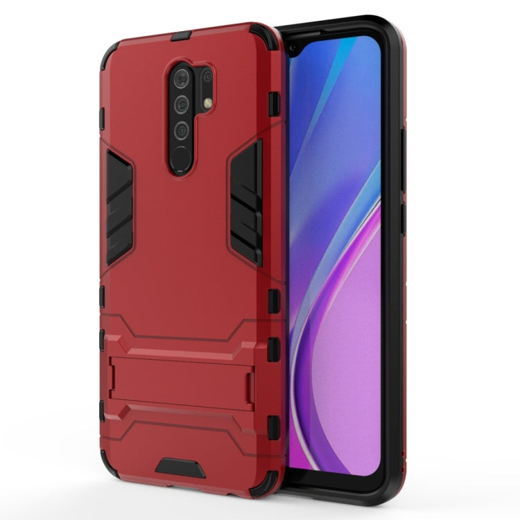 For Xiaomi Redmi 9 PC + TPU Shockproof Protective Case with Invisible Holder