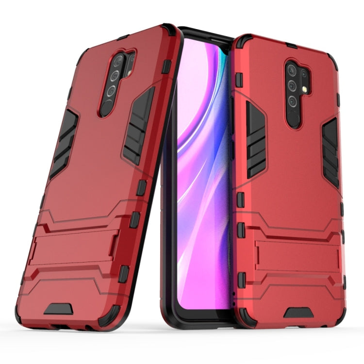 For Xiaomi Redmi 9 PC + TPU Shockproof Protective Case with Invisible Holder