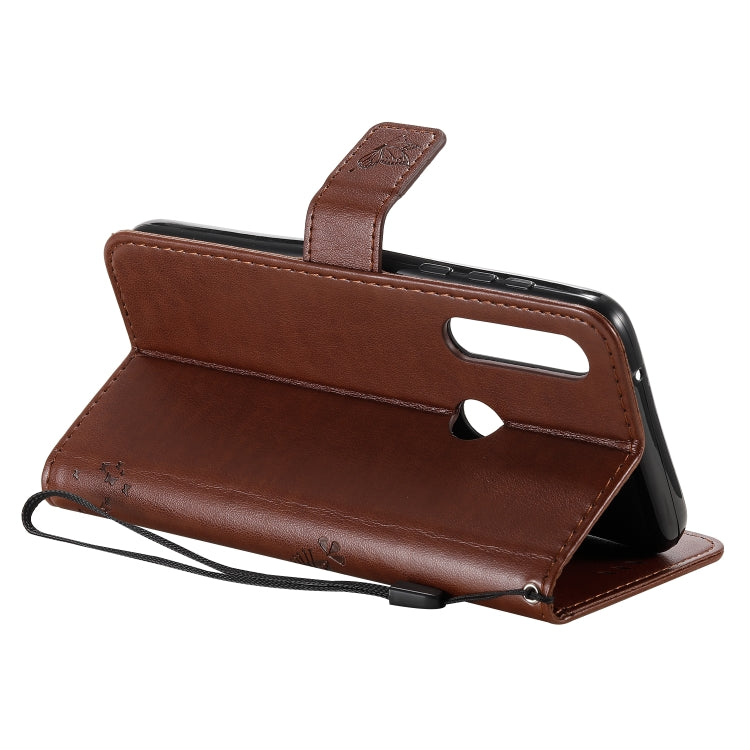 For Motorola Moto G Power Tree & Cat Embossed Pattern Horizontal Flip Leather Case with Holder & Card Slots & Wallet & Lanyard