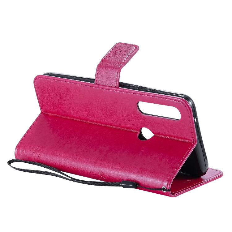 For Motorola Moto G Power Tree & Cat Embossed Pattern Horizontal Flip Leather Case with Holder & Card Slots & Wallet & Lanyard