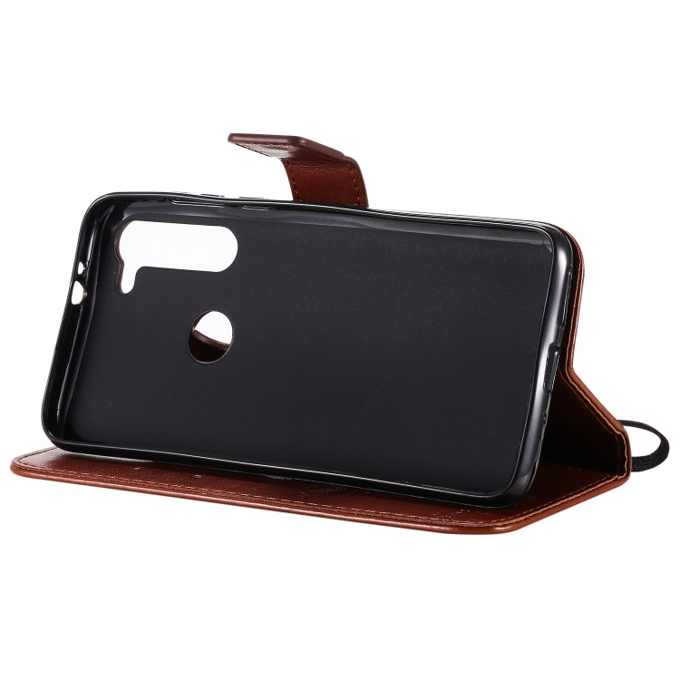 For Motorola Moto G8 Power Tree & Cat Embossed Pattern Horizontal Flip Leather Case with Holder & Card Slots & Wallet & Lanyard