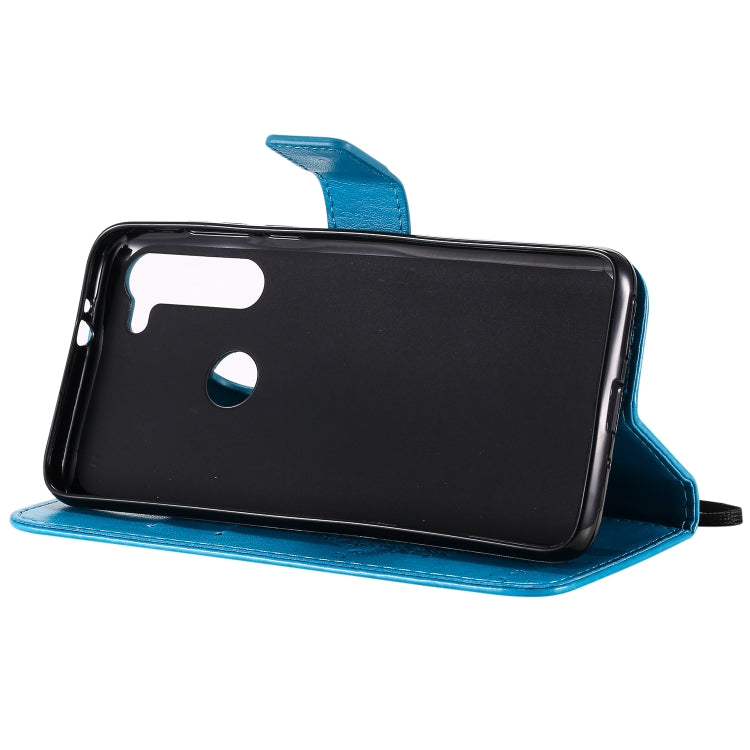 For Motorola Moto G8 Power Tree & Cat Embossed Pattern Horizontal Flip Leather Case with Holder & Card Slots & Wallet & Lanyard