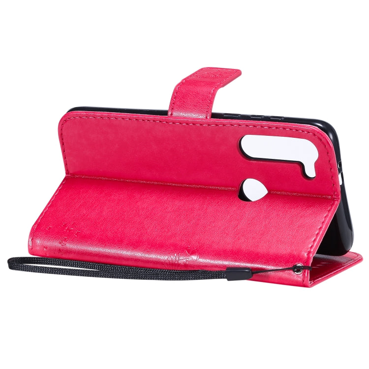 For Motorola Moto G8 Power Tree & Cat Embossed Pattern Horizontal Flip Leather Case with Holder & Card Slots & Wallet & Lanyard