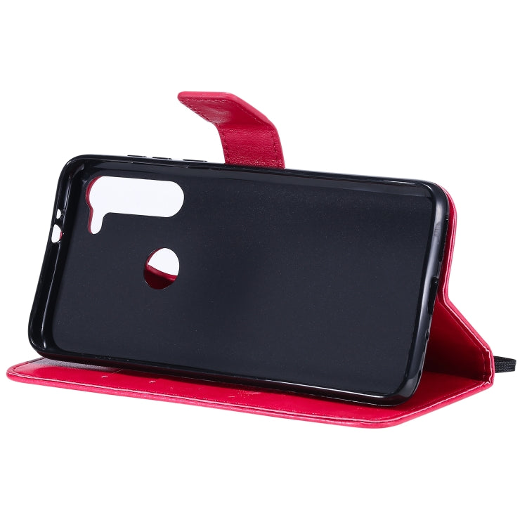 For Motorola Moto G8 Power Tree & Cat Embossed Pattern Horizontal Flip Leather Case with Holder & Card Slots & Wallet & Lanyard