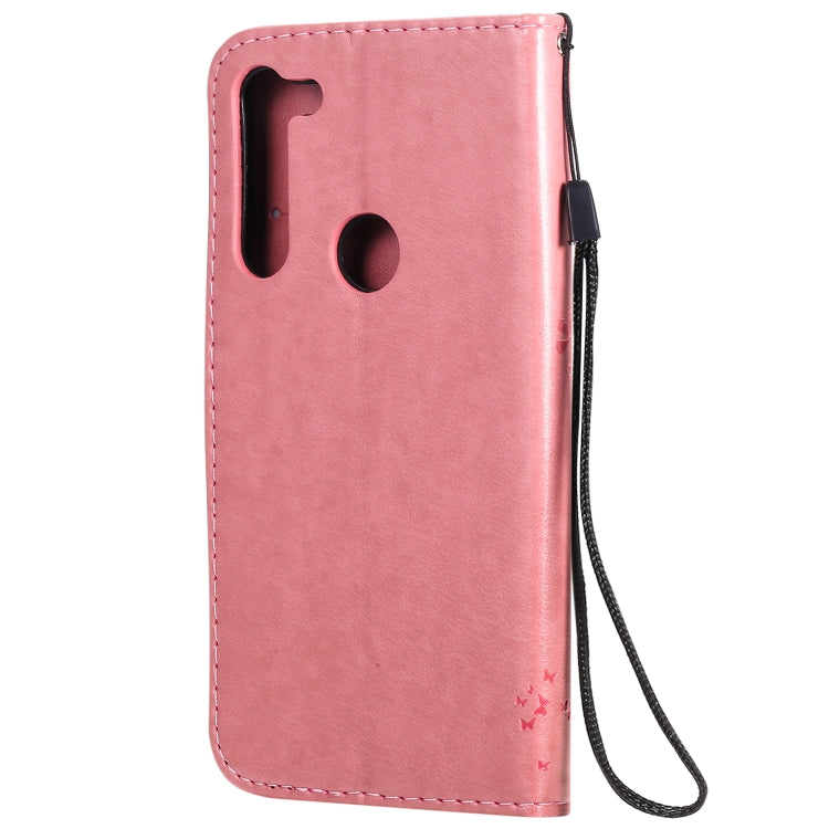 For Motorola Moto G8 Power Tree & Cat Embossed Pattern Horizontal Flip Leather Case with Holder & Card Slots & Wallet & Lanyard