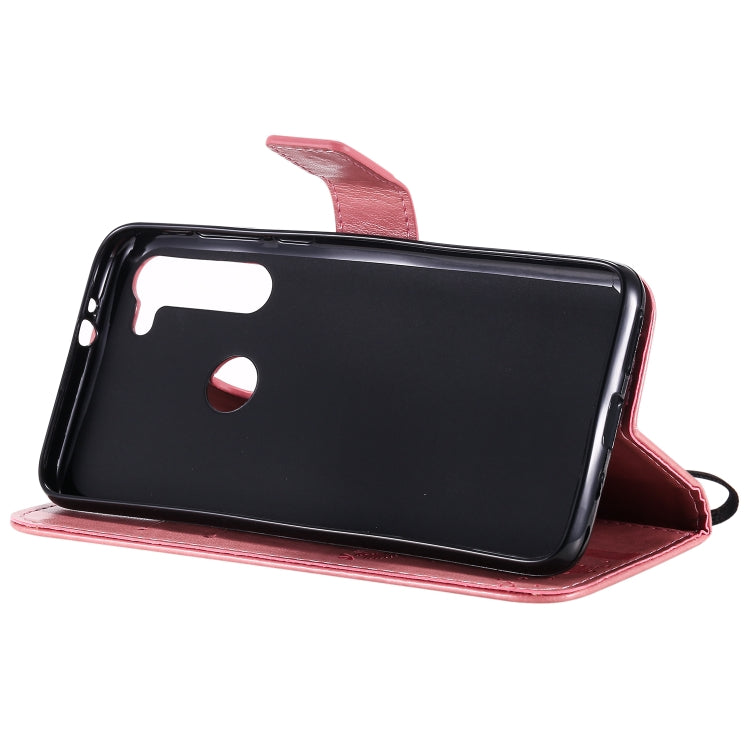 For Motorola Moto G8 Power Tree & Cat Embossed Pattern Horizontal Flip Leather Case with Holder & Card Slots & Wallet & Lanyard