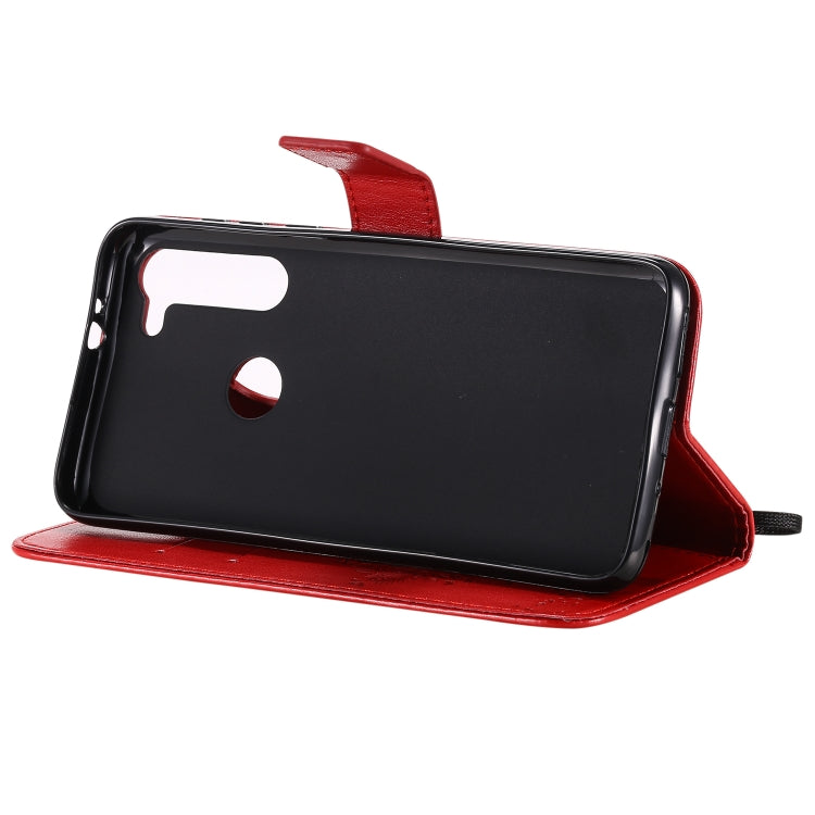 For Motorola Moto G8 Power Tree & Cat Embossed Pattern Horizontal Flip Leather Case with Holder & Card Slots & Wallet & Lanyard