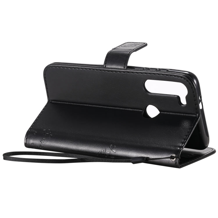 For Motorola Moto G8 Power Tree & Cat Embossed Pattern Horizontal Flip Leather Case with Holder & Card Slots & Wallet & Lanyard