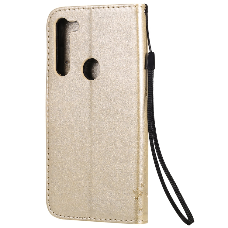 For Motorola Moto G8 Power Tree & Cat Embossed Pattern Horizontal Flip Leather Case with Holder & Card Slots & Wallet & Lanyard