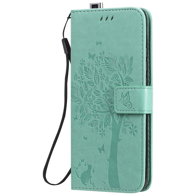 For Xiaomi Redmi K30 Pro Tree & Cat Embossed Pattern Horizontal Flip Leather Case with Holder & Card Slots & Wallet & Lanyard