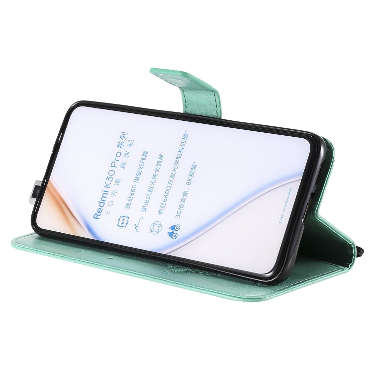 For Xiaomi Redmi K30 Pro Tree & Cat Embossed Pattern Horizontal Flip Leather Case with Holder & Card Slots & Wallet & Lanyard