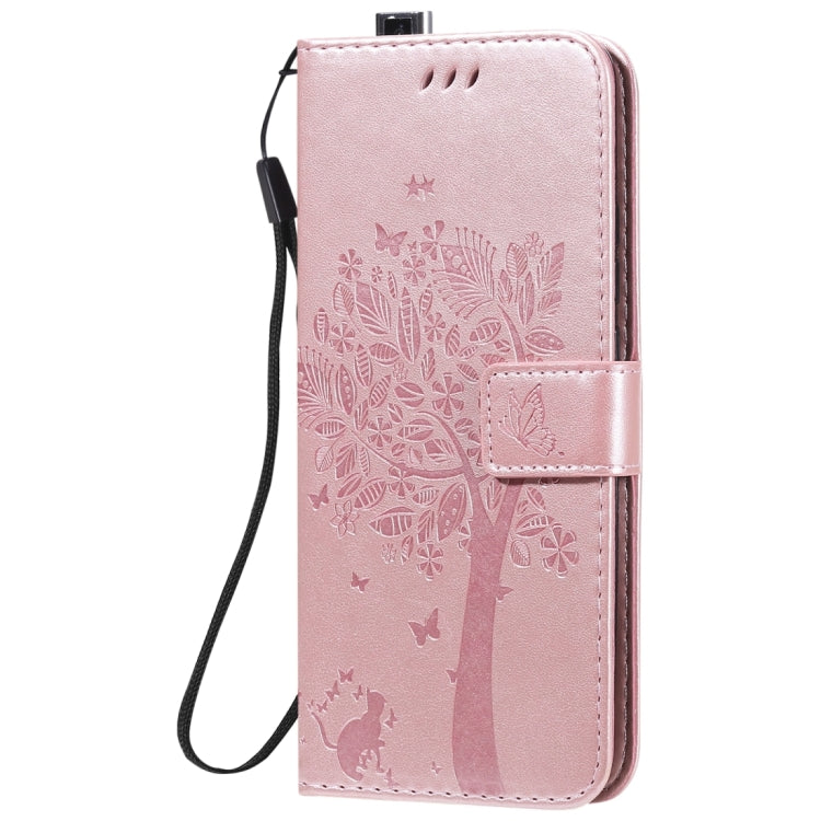 For Xiaomi Redmi K30 Pro Tree & Cat Embossed Pattern Horizontal Flip Leather Case with Holder & Card Slots & Wallet & Lanyard