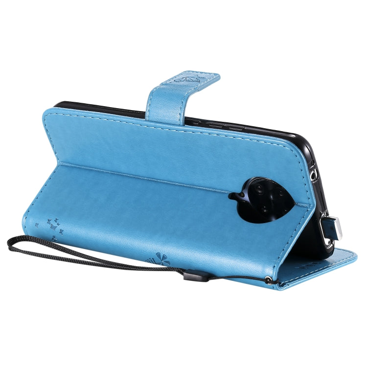 For Xiaomi Redmi K30 Pro Tree & Cat Embossed Pattern Horizontal Flip Leather Case with Holder & Card Slots & Wallet & Lanyard