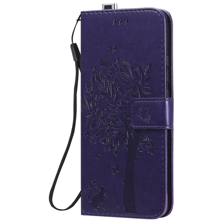 For Xiaomi Redmi K30 Pro Tree & Cat Embossed Pattern Horizontal Flip Leather Case with Holder & Card Slots & Wallet & Lanyard