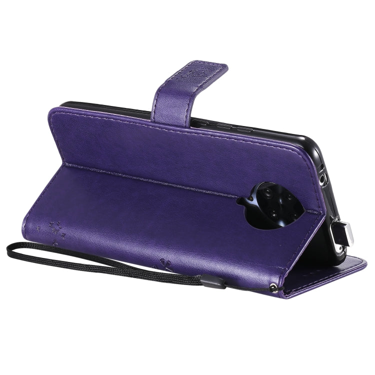 For Xiaomi Redmi K30 Pro Tree & Cat Embossed Pattern Horizontal Flip Leather Case with Holder & Card Slots & Wallet & Lanyard