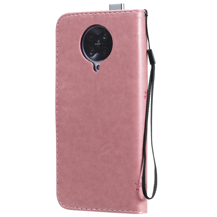 For Xiaomi Redmi K30 Pro Tree & Cat Embossed Pattern Horizontal Flip Leather Case with Holder & Card Slots & Wallet & Lanyard