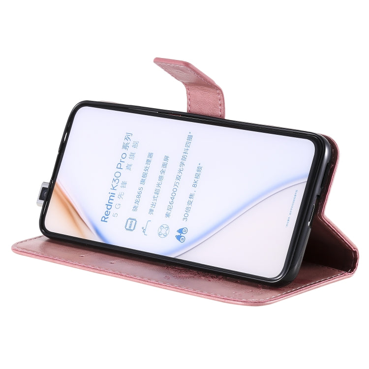 For Xiaomi Redmi K30 Pro Tree & Cat Embossed Pattern Horizontal Flip Leather Case with Holder & Card Slots & Wallet & Lanyard