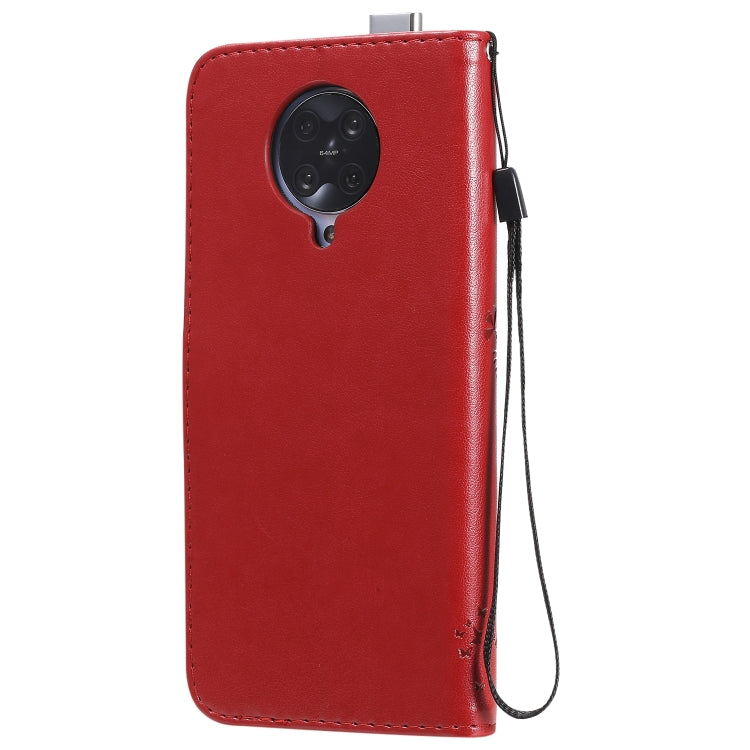For Xiaomi Redmi K30 Pro Tree & Cat Embossed Pattern Horizontal Flip Leather Case with Holder & Card Slots & Wallet & Lanyard