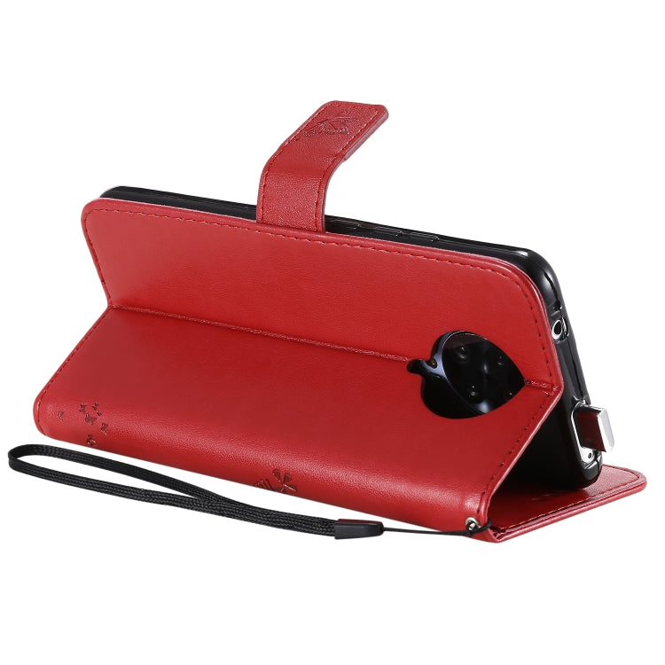 For Xiaomi Redmi K30 Pro Tree & Cat Embossed Pattern Horizontal Flip Leather Case with Holder & Card Slots & Wallet & Lanyard