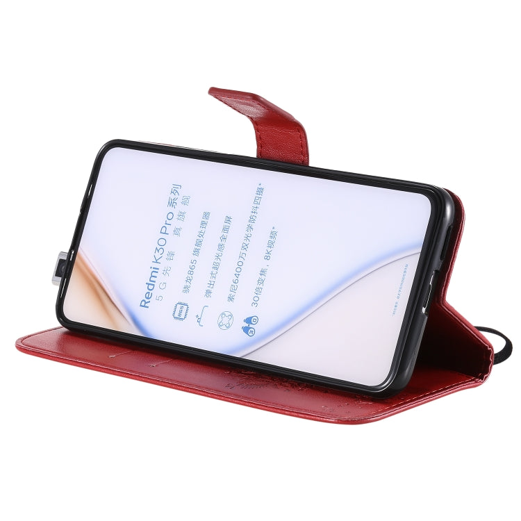 For Xiaomi Redmi K30 Pro Tree & Cat Embossed Pattern Horizontal Flip Leather Case with Holder & Card Slots & Wallet & Lanyard