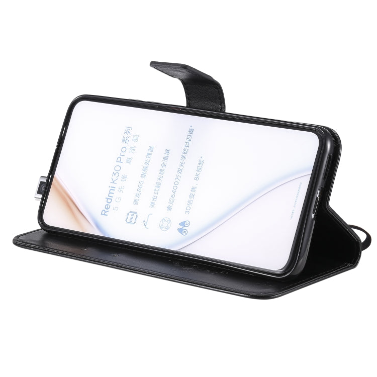 For Xiaomi Redmi K30 Pro Tree & Cat Embossed Pattern Horizontal Flip Leather Case with Holder & Card Slots & Wallet & Lanyard