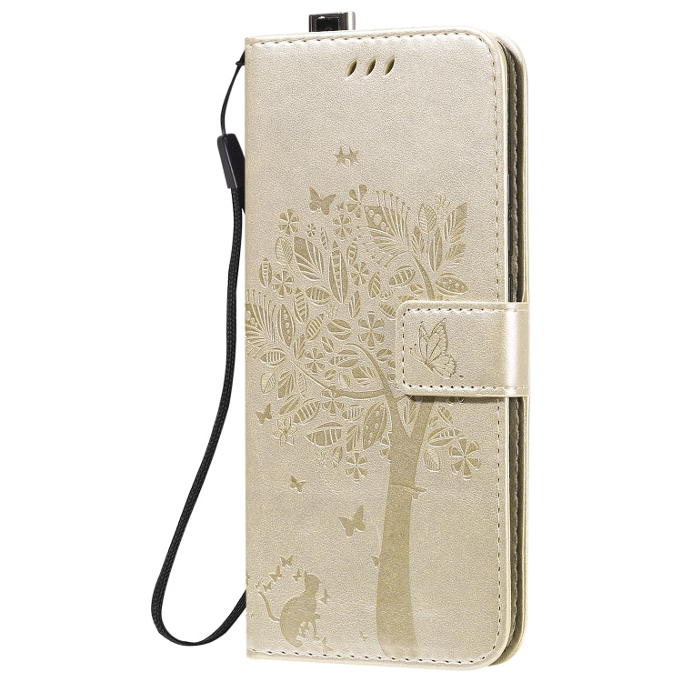 For Xiaomi Redmi K30 Pro Tree & Cat Embossed Pattern Horizontal Flip Leather Case with Holder & Card Slots & Wallet & Lanyard