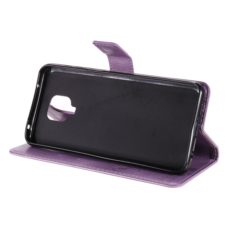 For Xiaomi Redmi Note 9 Pro Tree & Cat Embossed Pattern Horizontal Flip Leather Case with Holder & Card Slots & Wallet & Lanyard