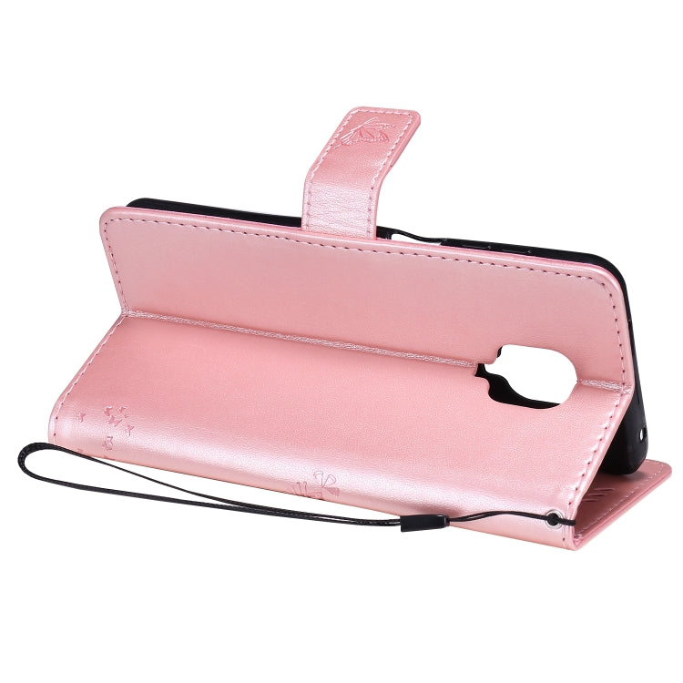 For Xiaomi Redmi Note 9 Pro Tree & Cat Embossed Pattern Horizontal Flip Leather Case with Holder & Card Slots & Wallet & Lanyard